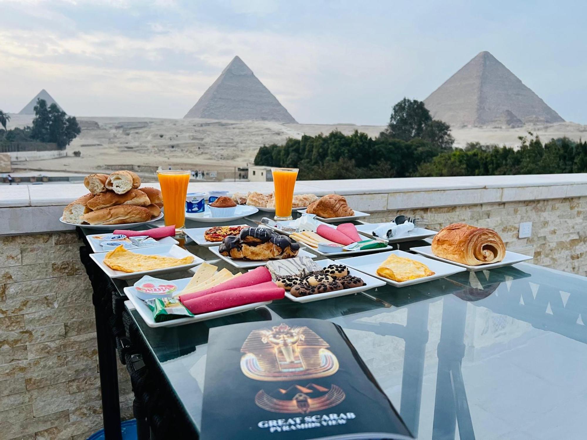 Great Scarab Pyramids View Otel Kafret el-Gabal Dış mekan fotoğraf
